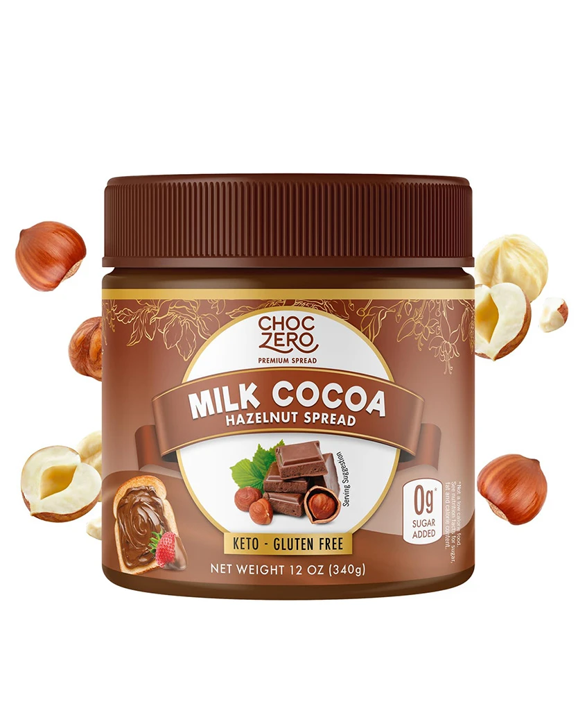 Choczero 無添加糖純素牛奶朱古力榛子醬 340g Low Carbs Milk Chocolate Nutella
